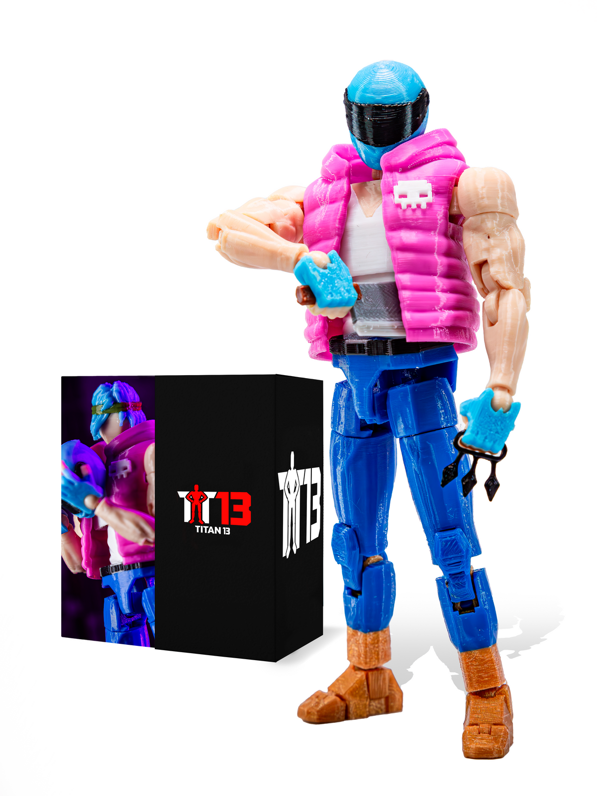Biker T13 | Articulated 14cm Poseable Collectible T13 Figure
